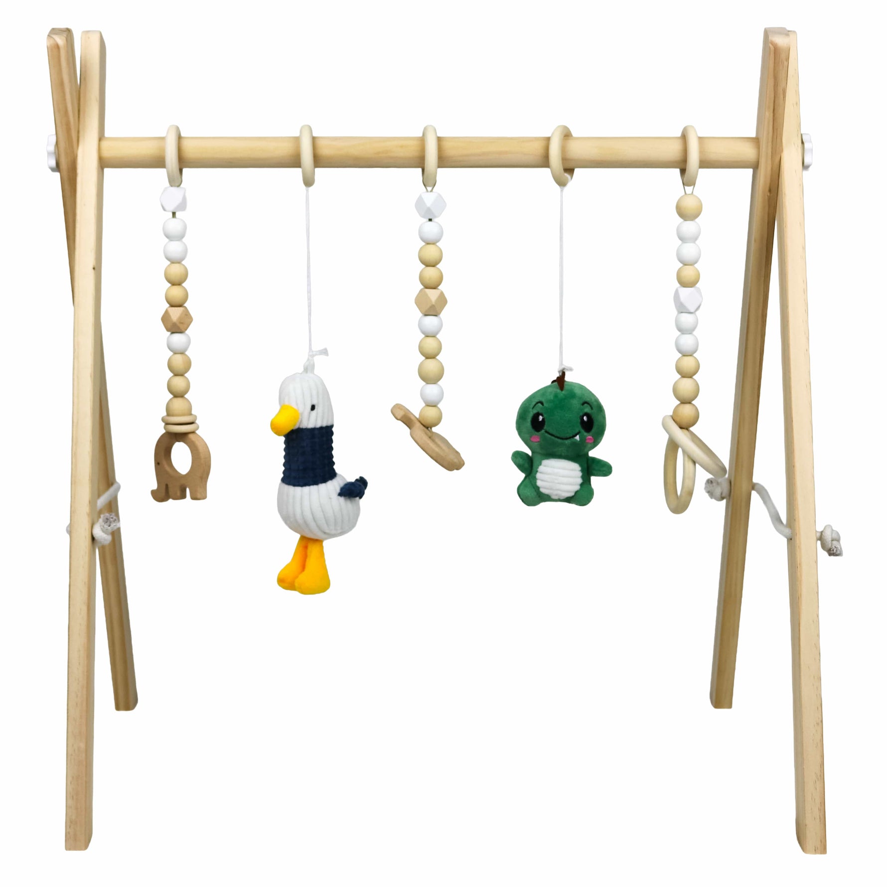 Baby gym hout met hangers