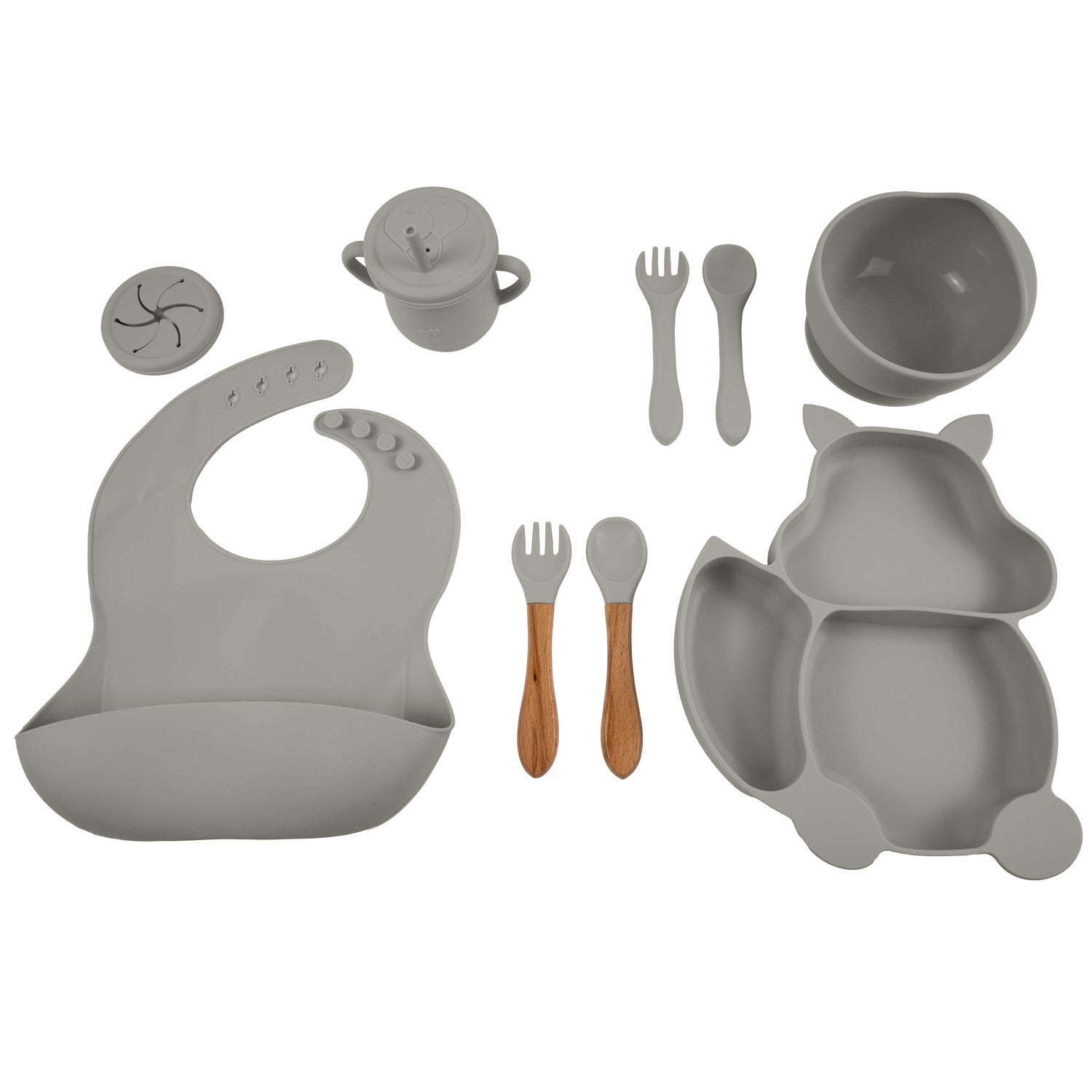 Baby servies grijs