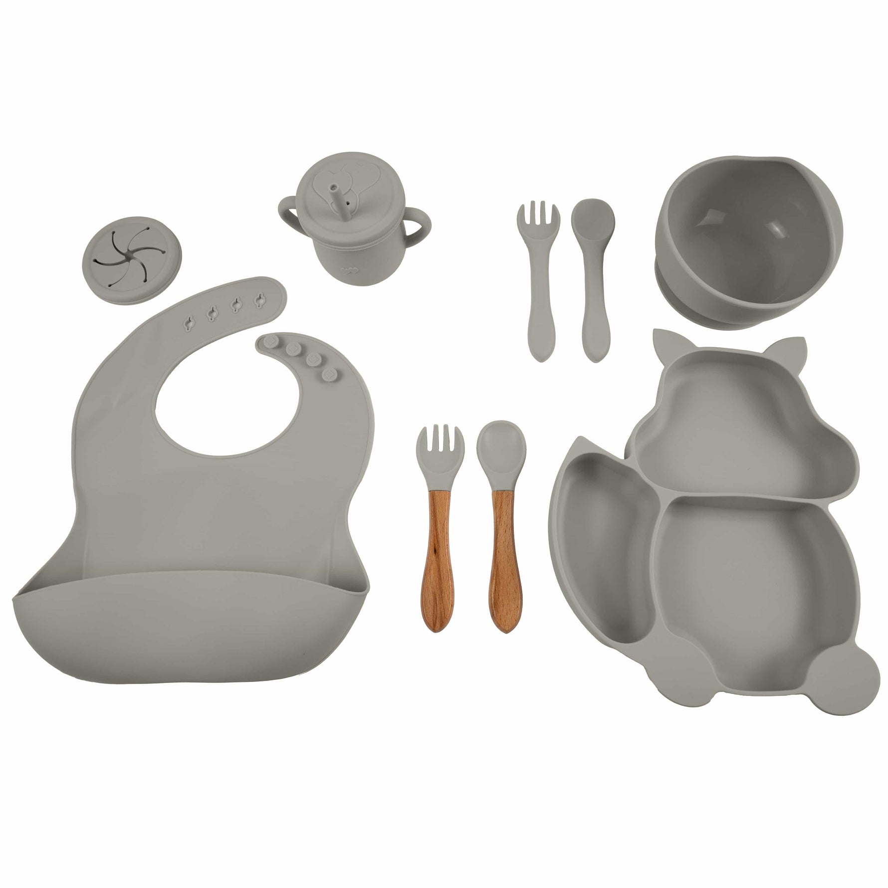 Baby servies grijs