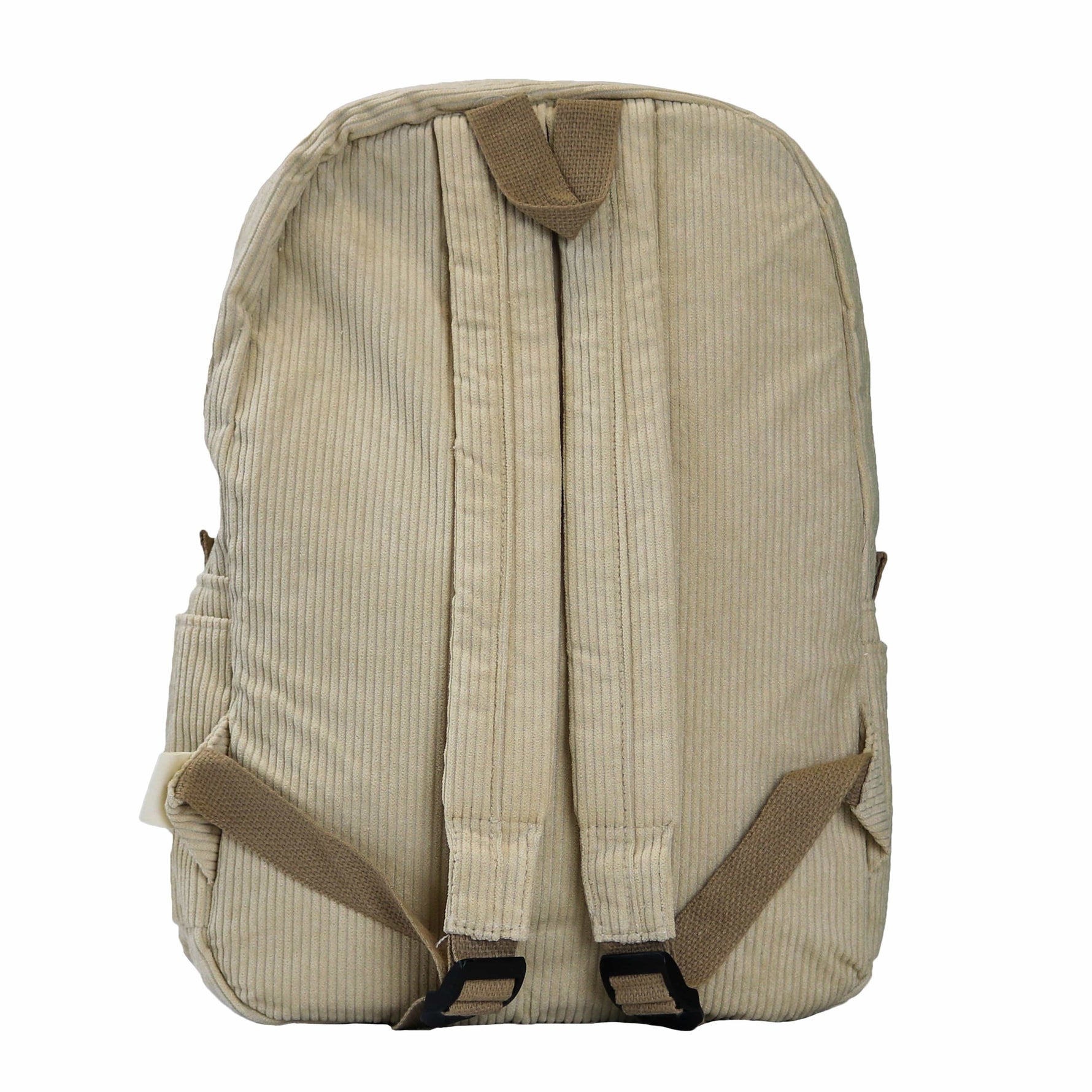 Beige corduroy rugtas