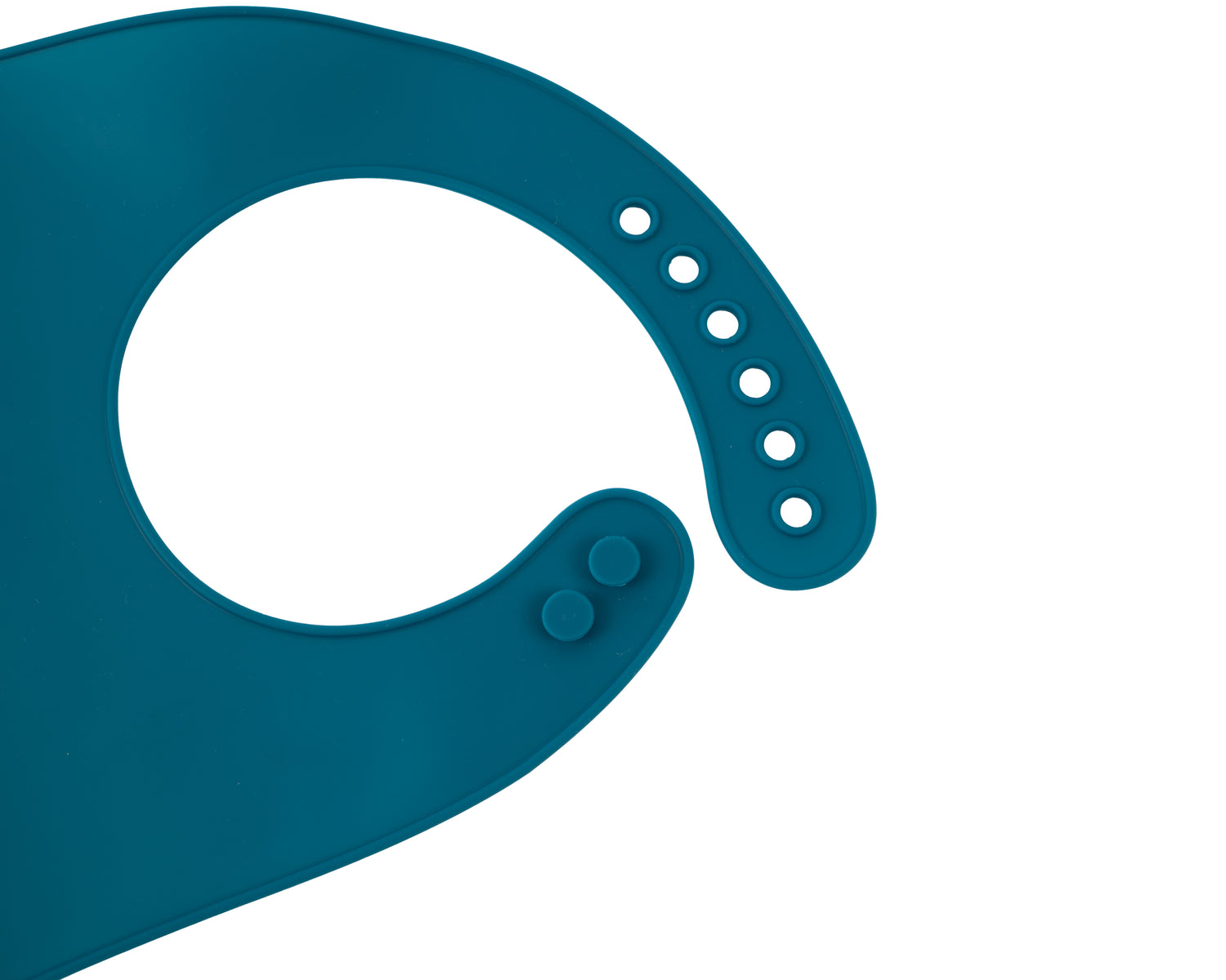 Siliconen slabbetje met opvangbakje – Blauw – 23 CM