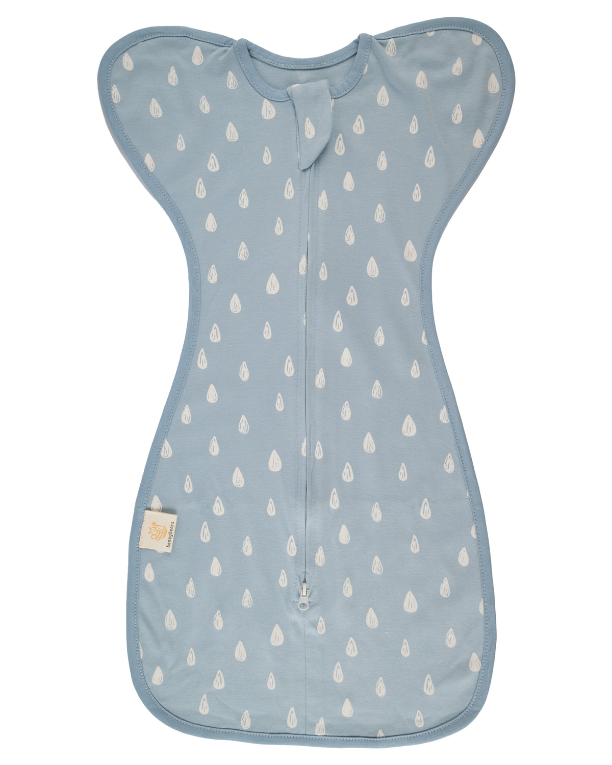 Inbakerslaapzak baby blauw met wit – 3-6 maanden
