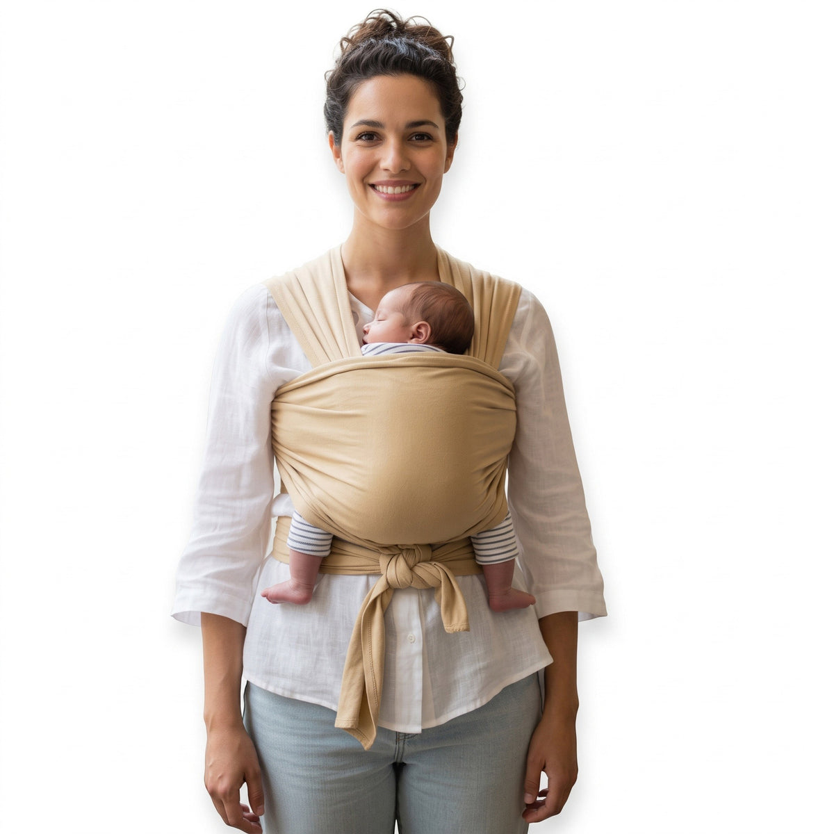 Draagdoek beige katoen