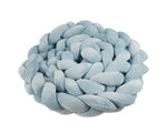 Gevlochten bedomrander blauw