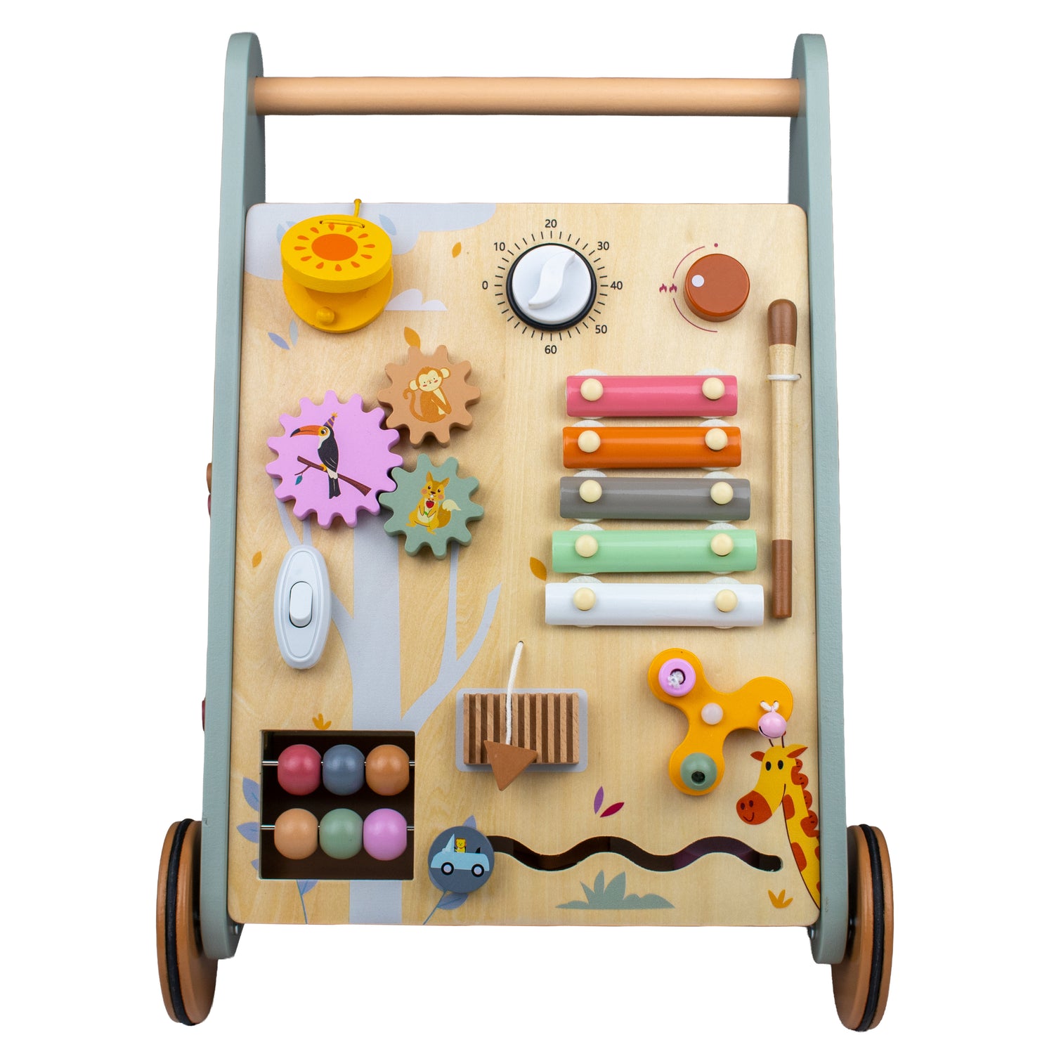 Houten loopkar