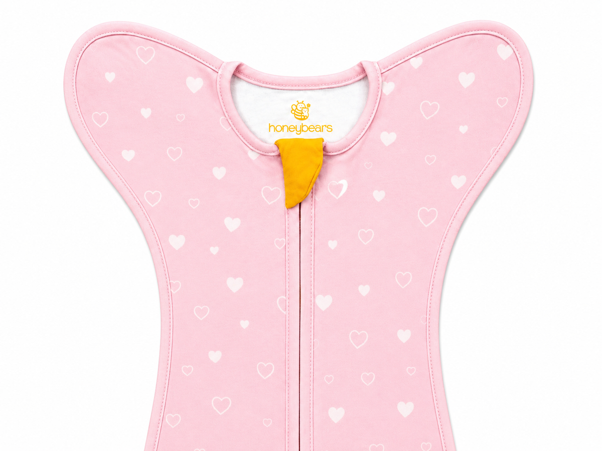 Inbakerslaapzak baby roze – 0-3 maanden