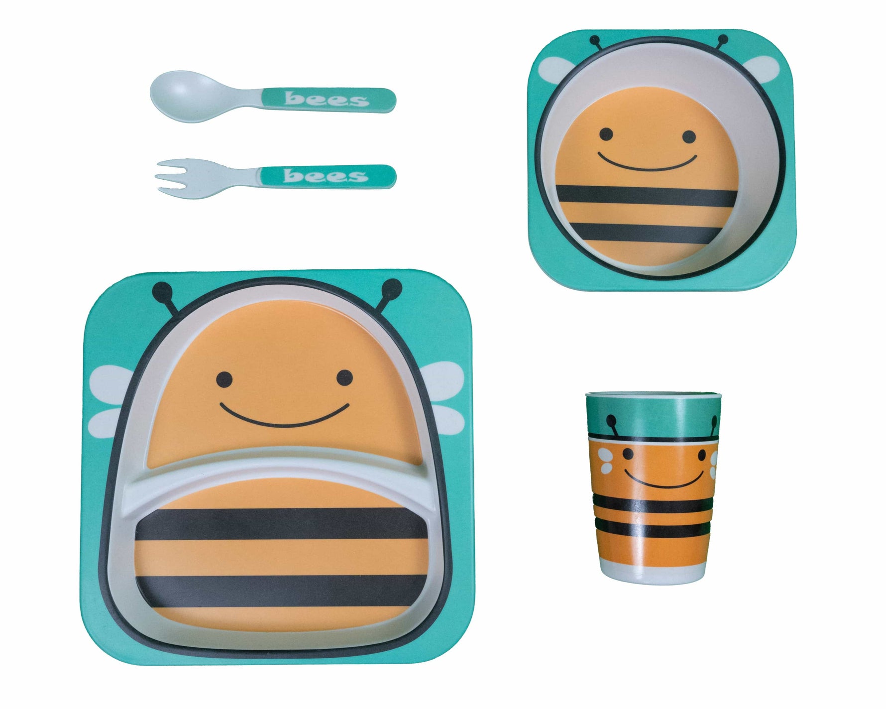 Kinder servies bamboe bij
