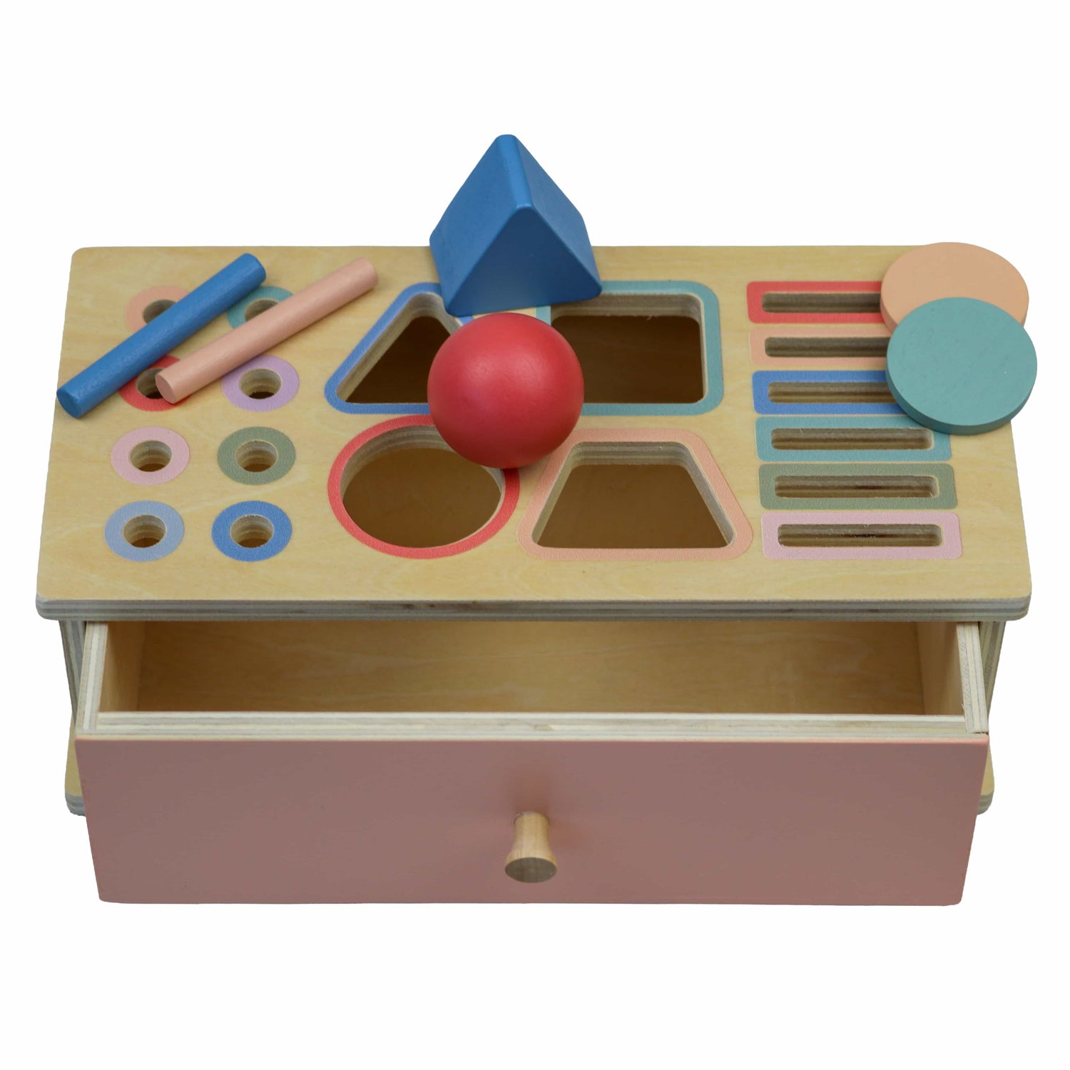 Montessori speeldoos houten vormen