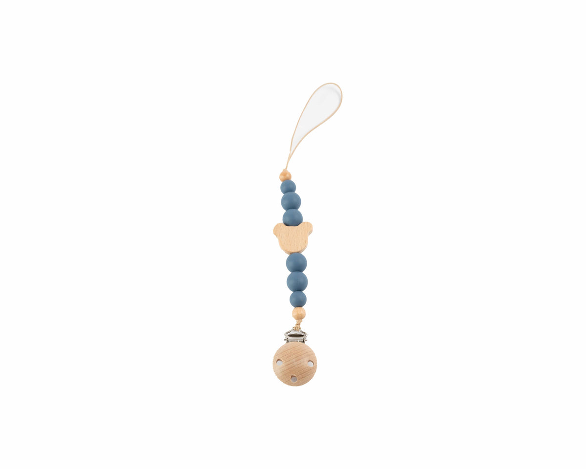 Speenkoord kralen blauw