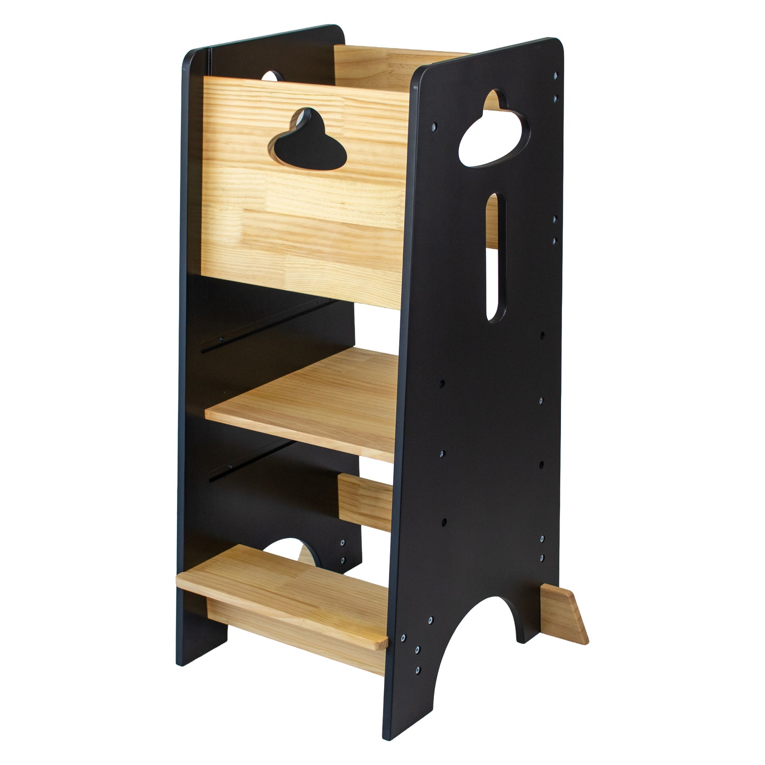 Montessori houten leertoren keukenhulp – zwart
