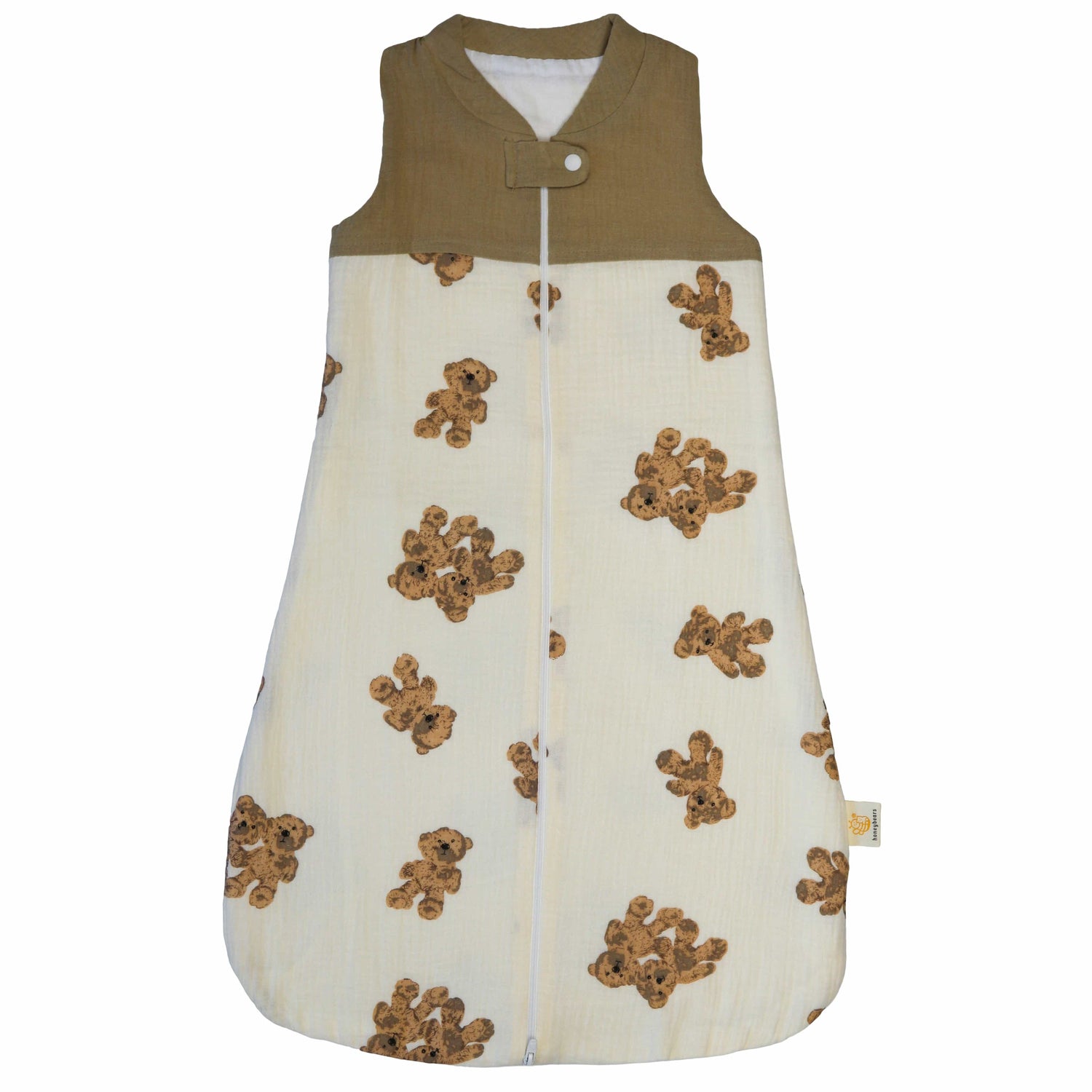 Slaapzak baby beige beertjes – 0-6 maanden